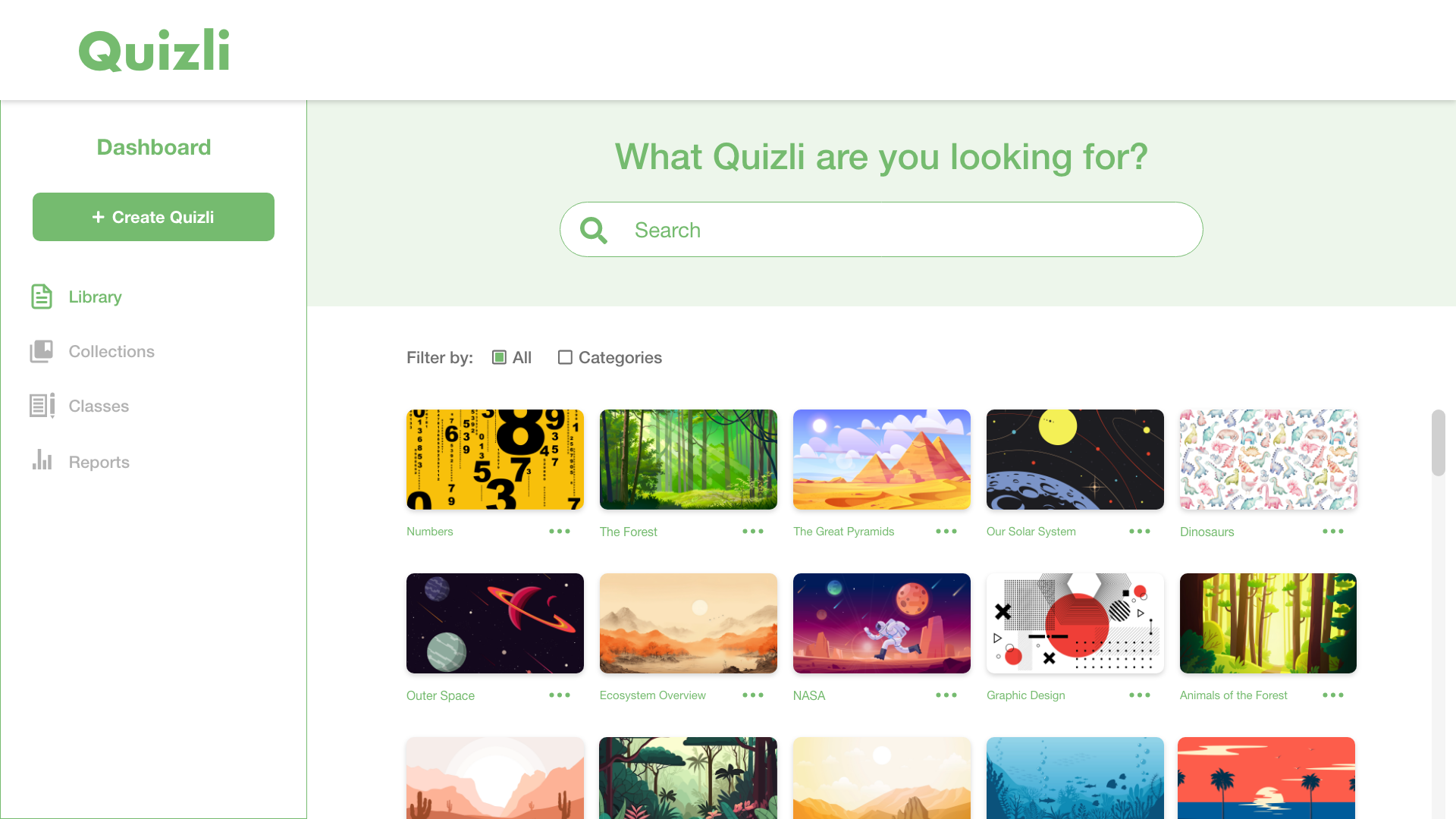Quizli teaching modes